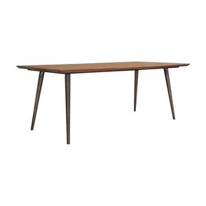 coco rustic oak wood dining table in balsamico