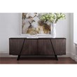 Armen Living Pirate Wood Sideboard Cabinet in Brushed Coffee Bean Brown/Black