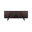 Armen Living Pirate Wood Sideboard Cabinet in Brushed Coffee Bean Brown/Black