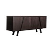 Armen Living Pirate Wood Sideboard Cabinet in Brushed Coffee Bean Brown/Black