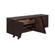 Armen Living Pirate Wood Sideboard Cabinet in Brushed Coffee Bean Brown/Black