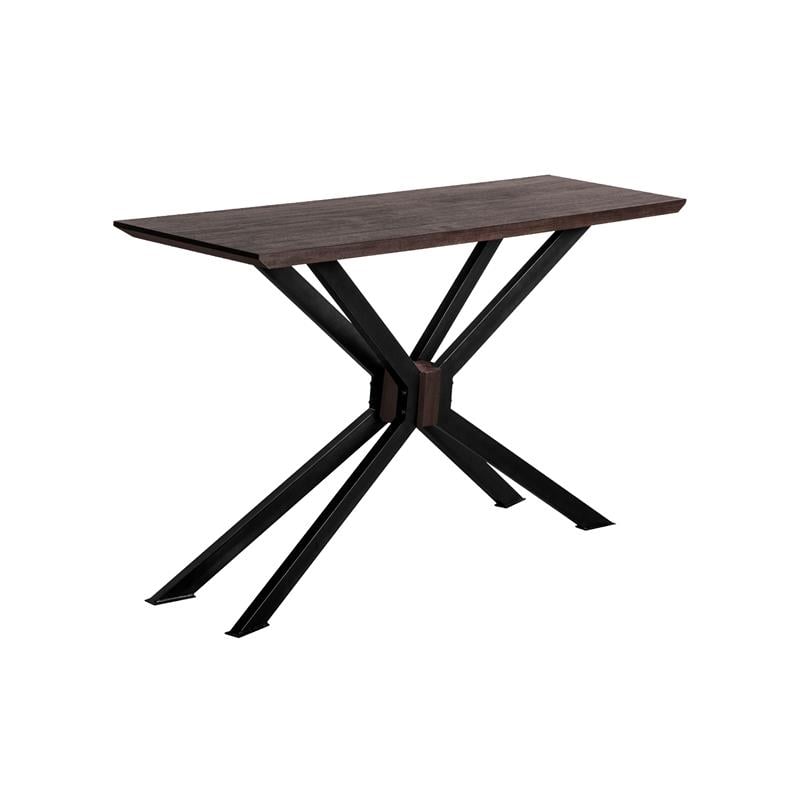 Armen Living Pirate Modern Wood Console Table in Brushed Coffee Bean Brown