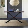 Armen Living Pirate Modern Wood Console Table in Brushed Coffee Bean Brown