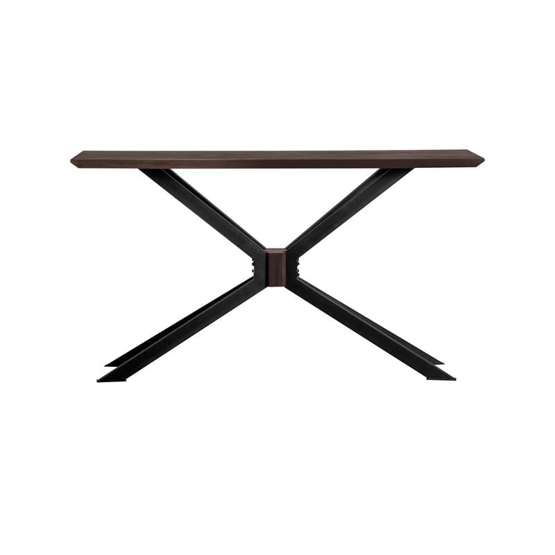 Armen Living Pirate Modern Wood Console Table in Brushed Coffee Bean Brown