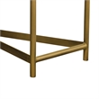 Armen Living Dua Modern Metal & Concrete Console Table in Antique Brass/Gray