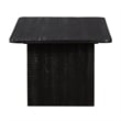 Armen Living Monaco Wood Coffee Table in Black/Antique Brass