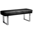 Armen Living Amanda 3-Piece Faux Leather & Wood Dining Set in Black/White