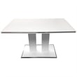 Armen Living Amanda 3-Piece Faux Leather & Wood Dining Set in Black/White