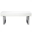 Armen Living Amanda 3-Piece Rectangular Faux Leather & Metal Dining Set in White