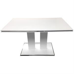 Armen Living Amanda 5-Piece Modern Wood & Metal Dining Set in White