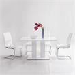 Armen Living Amanda 5-Piece Modern Wood & Metal Dining Set in White