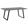 Armen Living Coronado 6-Piece Faux Leather Rectangular Dining Set in Gray