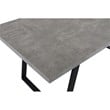 Armen Living Coronado 6-Piece Faux Leather Rectangular Dining Set in Gray