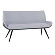Armen Living Coronado 6-Piece Faux Leather Rectangular Dining Set in Gray