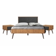 Armen Living Coco 3-Piece Wood Queen Bedroom Set in Chocolate/Black