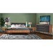 Armen Living Coco 4-Piece Wood King Platform Bedroom Set in Chocolate/Black
