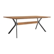 Armen Living Nevada 2-Piece Wood Dining Table and Sideboard in Brown/Black