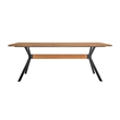 Armen Living Nevada 2-Piece Wood Dining Table and Sideboard in Brown/Black