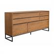 Armen Living Nevada 2-Piece Wood Dining Table and Sideboard in Brown/Black