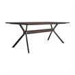 Armen Living Nevada Modern Wood 2PC Set Dining Table and Sideboard in Dark Brown