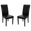 Armen Living Casual Dining Chair in Black (Set of 2)