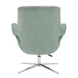 Armen Living Quinn Adjustable Modern Fabric Swivel Accent Chair with Spa Blue