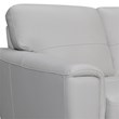 Armen Living Bergen Square Arm Modern Leather Sofa in Dove Gray