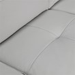 Armen Living Bergen Square Arm Modern Leather Sofa in Dove Gray