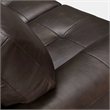 Armen Living Bergen Modern Leather Square Arm Sofa in Espresso