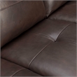 Armen Living Bergen Modern Leather Square Arm Sofa in Espresso