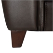 Armen Living Bergen Modern Leather Square Arm Sofa in Espresso
