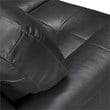 Armen Living Bergen Modern Leather Square Arm Sofa in Pewter
