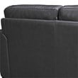 Armen Living Bergen Modern Leather Square Arm Sofa in Pewter