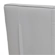 Armen Living Melanie Modern Leather Swivel Barrel Chair in Gray