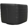 Armen Living Melanie Upholstered Modern Leather Barrel Chair in Pewter