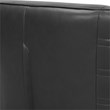 Armen Living Melanie Upholstered Modern Leather Barrel Chair in Pewter