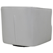 Armen Living Whitney Modern Leather Swivel Barrel Chair in Gray