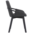 Armen Living Greisen Modern Fabric Dining Room Chair in Charcoal/Black