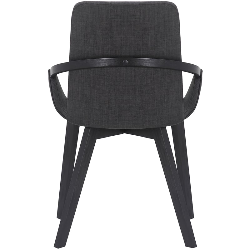 Armen Living Greisen Modern Fabric Dining Room Chair in Charcoal/Black