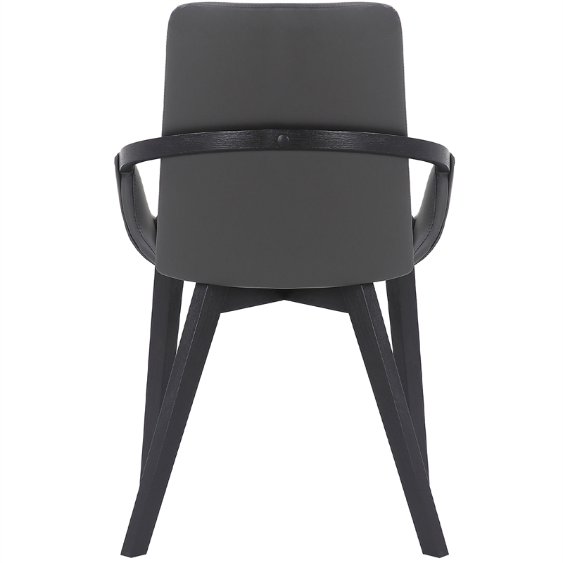 Armen Living Greisen Modern Fabric Dining Room Chair in Gray/Black