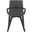 Armen Living Greisen Modern Fabric Dining Room Chair in Gray/Black