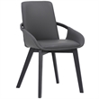 Armen Living Greisen Modern Fabric Dining Room Chair in Gray/Black