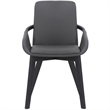 Armen Living Greisen Modern Fabric Dining Room Chair in Gray/Black