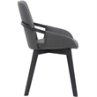 Armen Living Greisen Modern Fabric Dining Room Chair in Gray/Black