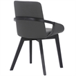 Armen Living Greisen Modern Fabric Dining Room Chair in Gray/Black