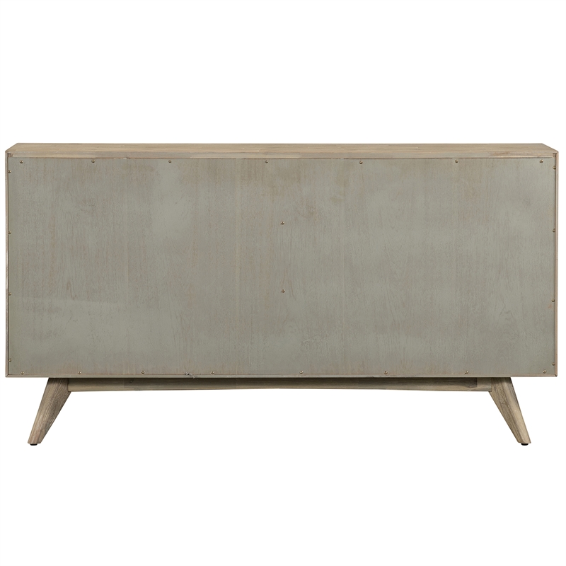 Armen Living Baly 6-Drawer Modern Wood Dresser in Sandblast Gray