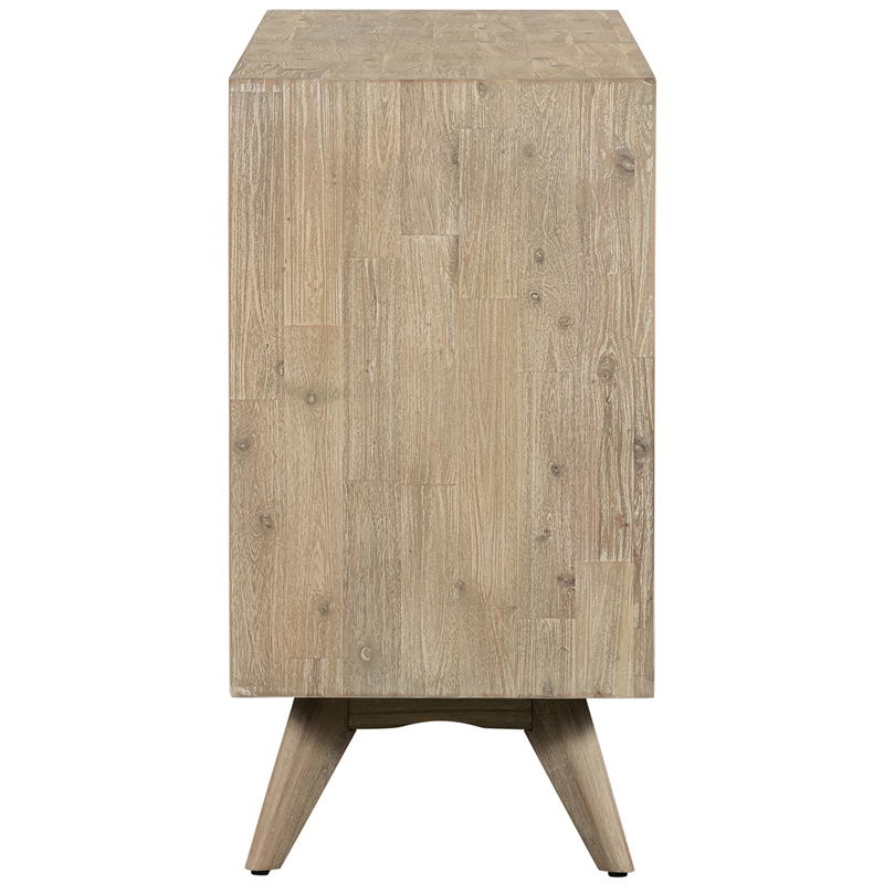 Armen Living Baly 6-Drawer Modern Wood Dresser in Sandblast Gray