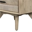 Armen Living Baly 2-Drawer Modern Wood Nightstand in Sandblast Gray