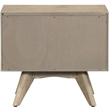 Armen Living Baly 2-Drawer Modern Wood Nightstand in Sandblast Gray