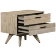 Armen Living Baly 2-Drawer Modern Wood Nightstand in Sandblast Gray